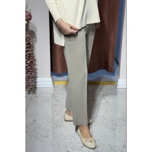 Miss Dalida Dar Paça Triko Pantolon T25K-7000 Taş