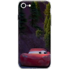 Mobilpad iPhone 7/8/se Uyumlu Arabalar Desenli Şeffaf Telefon Kılıfı
