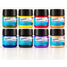 Mont Marte Signature Akrilik Boya Seti 8 x 100 ml – Temel ve Metalik Renkler