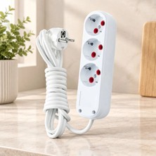 Elvasta Dmtk- Eldm- Elva- 3 Prizli Topraklı Grup Priz 3 M (Ups Uyumlu) El Tk