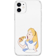 Mobilpad iPhone 12/12 Pro Uyumlu Prenses Desenli Şeffaf Telefon Kılıfı