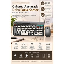 Feddy Bluetooth Klavye Mouse Kablosuz Klavye ve Rgb Mouse Set 2.4g Bluetooth
