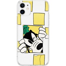 Mobilpad iPhone 12 Mini Uyumlu Goofy Desenli Şeffaf Telefon Kılıfı