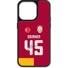 iPhone 14 Pro Uyumlu Galatasaray Victor Osimhen Parçalı Forma Imzalı Cam Lisanslı Telefon Kılıfı