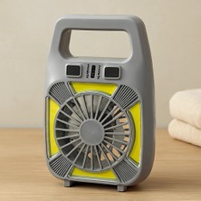 Mabelme Store USB Şarjlı 2in1 Mini Fan ve Fener 10W ? 2 Kademe, Su Geçirmez, Taşınabilir