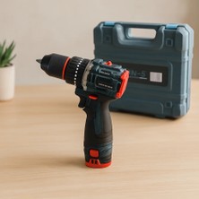 Mabelme Store 24V Fırçasız Şarjlı Darbeli Matkap + Uç Seti - 5.0AH, 1550 Rpm, 2 Batarya
