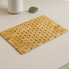 Mabelme Store Bambu Ahşap Kaymaz Banyo Paspası 42X62 cm