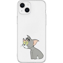 Mobilpad iPhone 13 Uyumlu Kedi Desenli Şeffaf Telefon Kılıfı