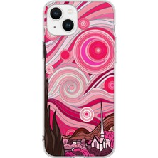 Mobilpad iPhone 13 Uyumlu Van Gogh Desenli Şeffaf Telefon Kılıfı