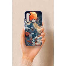 Vip Case Redmi Note 8 Uyumlu Kızıl Ay Desenli Silikon Kılıf