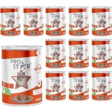 SBN - Store Prime Prostar Yetişkin Kedi Tavuklu Pate 400 gr x 12 Adet