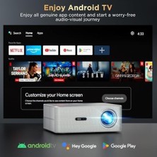 SBN - Store Prime P7 Full Hd Projeksiyon Cihazı, 4K Destekli, Lisanslı Tv, LED 7000 Lümen, Bluetooth, 8W Hoparlör, HDMI ve USB Girişli