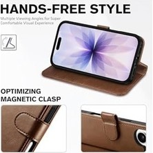 SBN - Store Prime - 17 ile Uyumlu Kılıf 360 Tam Kaplar Deri Dokulu Kapaklı Cüzdan Standlı Kartvizitli Kopçalı - Siyah