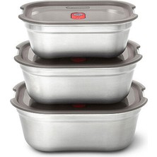 Black Blum Black+Blum FBSS-BX-PACK1 S-M-L 3’lü Çelik Saklama Kabı Seti