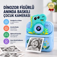 Hızlı Store Dinozor Figürlü Anında Baskılı Çocuk Kamerası