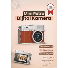 Str Store Mini Dijital Kamera Selfie Video Vlog Kamerası Mini Anahtarlık 1080P CMR35 Kahverengi