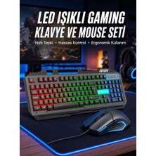 Str Store Işıklı Oyuncu Q Klavye Mouse Seti Siyah Gaming Oyuncu Klavye Yeni Nesil