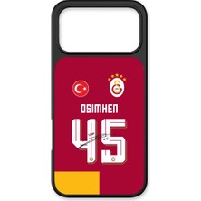 iPhone 17 Pro Uyumlu Galatasaray Victor Osimhen Parçalı Forma Imzalı Cam Lisanslı Telefon Kılıfı
