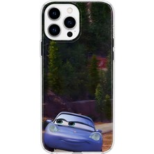 Mobilpad iPhone 14 Pro Max Uyumlu Arabalar Desenli Şeffaf Telefon Kılıfı