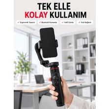 Str Store Profesyonel Aı Gimbal Selfie Stick Yüz Takipli Telefon Sabitleyici Bluetooth Kumandalı Katlanabilir Tripod