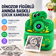 Hızlı Store Dinozor Figürlü Anında Baskılı Çocuk Kamerası