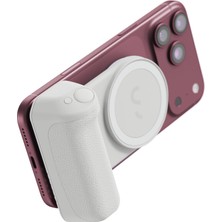 Str Store Snapgrip Pro - Kablosuz Deklanşör Düğmesi ile Mobil Pil Tutacağı - Manyetik Montaj Herhangi Bir Telefona Takılır - Qi 2 Kablosuz Şarjlı Dahili Powerbank - Masaüstü Yuvası (Taş)