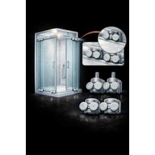 SBN - Store Prime Duşakabin Tekerlek Seti 4 Adet (2 Üst + 2 Alt) 2x2 Sistem Uyumlu Kayar Cam Kapı Ray Tekerleri, Evrensel Yedek Parça, Sessiz ve Akıcı Kayma Perfo