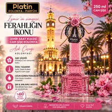 Platin Kolonyaları 250 Ml. Izmir Saat Kulesi Cam Şişe Aşk Çiçeği Kolonyası