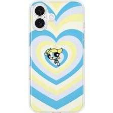 Mobilpad iPhone 16 Plus Uyumlu Bubbles Desenli Şeffaf Telefon Kılıfı