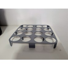 3D Baskı 16'lı Yumurtalık Buzdolabı Içi Yumurta Rafı Düzenleyici Yumurta Tutucu Gri