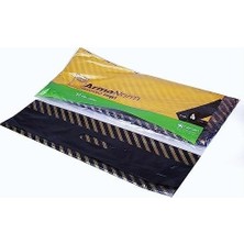 SBN - Store Prime Takviyeli Ince Desenli Çizgili Siyah Çanta Poşet Torba - 4 No - 40X50 Cm. - 50 Adetlik Paket