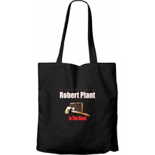 Z zepplin Robert Plant The Classic Radio Broadcast Siyah Fermuarlı Bez Çanta Gabardin