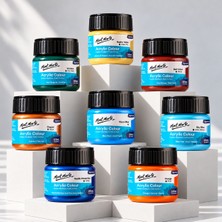Mont Marte Signature Akrilik Boya Seti 8 x 100 ml – Canlı, Toprak ve Metalik Renkler