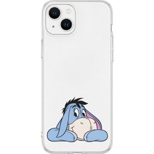 Mobilpad iPhone 15 Plus Uyumlu Eeyore Desenli Şeffaf Telefon Kılıfı