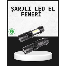 Str Store Odak Ayarlı 2000 Lümen Şarjlı LED El Feneri