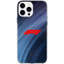Mobilpad iPhone 15 Pro Max Uyumlu Formula Desenli Şeffaf Telefon Kılıfı