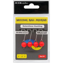 Han Fishing Moving Ball Jighead Pink Uv No:6 - 4 Adet Lrf Jighead