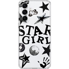 Mobilpad Samsung Galaxy A17 Uyumlu Star Girl Desenli Şeffaf Telefon Kılıfı