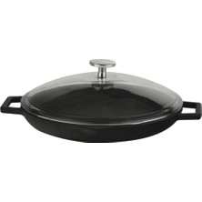 SBN - Store Prime Döküm Kızartma Tavası 30 Cm, Siyah, Cam Kapaklı