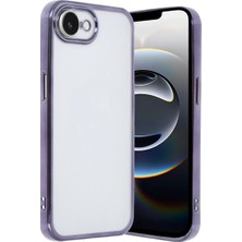 Str Store Apple iPhone 16E Kılıf Razer Lensli Silikon - Mor