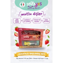 Smileyes Kids Strawberry Bubble Çilek Aromalı Çocuk Diş Macunu 3-6 Yaş + Smile Yes Dinozor Serisi Diş Fırçası 1-5 Yaş Avantajlı Başlangıç Seti
