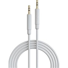 SBN - Store Prime X-Audio 3.5 mm Aux Ses Kablosu Beyaz - 1 Metre Uzunluğunda (Beyaz)