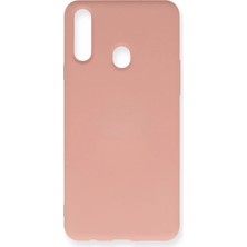 Str Store Samsung Galaxy A20S Kılıf Nano Içi Kadife Silikon - Pudra