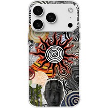 Mobilpad iPhone 17 Pro Max Uyumlu Kolaj Desenli Şeffaf Telefon Kılıfı