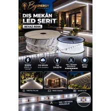 By Energy 220V Dış/iç Mekan Şerit LED (Tak Çalıştır) Beyaz 100 MT