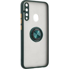 Uryport Huawei P40 Lite E Montreal Yüzüklü Silikon Kapak - Yeşil