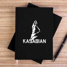 Zepplin Giyim Kasabian Silüet Siyah Çizgisiz Kanvas Defter