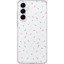 Mobilpad Samsung Galaxy A25 Uyumlu Şekiller Desenli Şeffaf Telefon Kılıfı