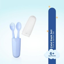 Str Store Saklama Kutulu Çatal Kaşık Seti - Mavi