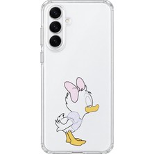 Mobilpad Samsung Galaxy A55 Uyumlu Sevimli Ördek Desenli Şeffaf Telefon Kılıfı